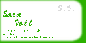 sara voll business card
